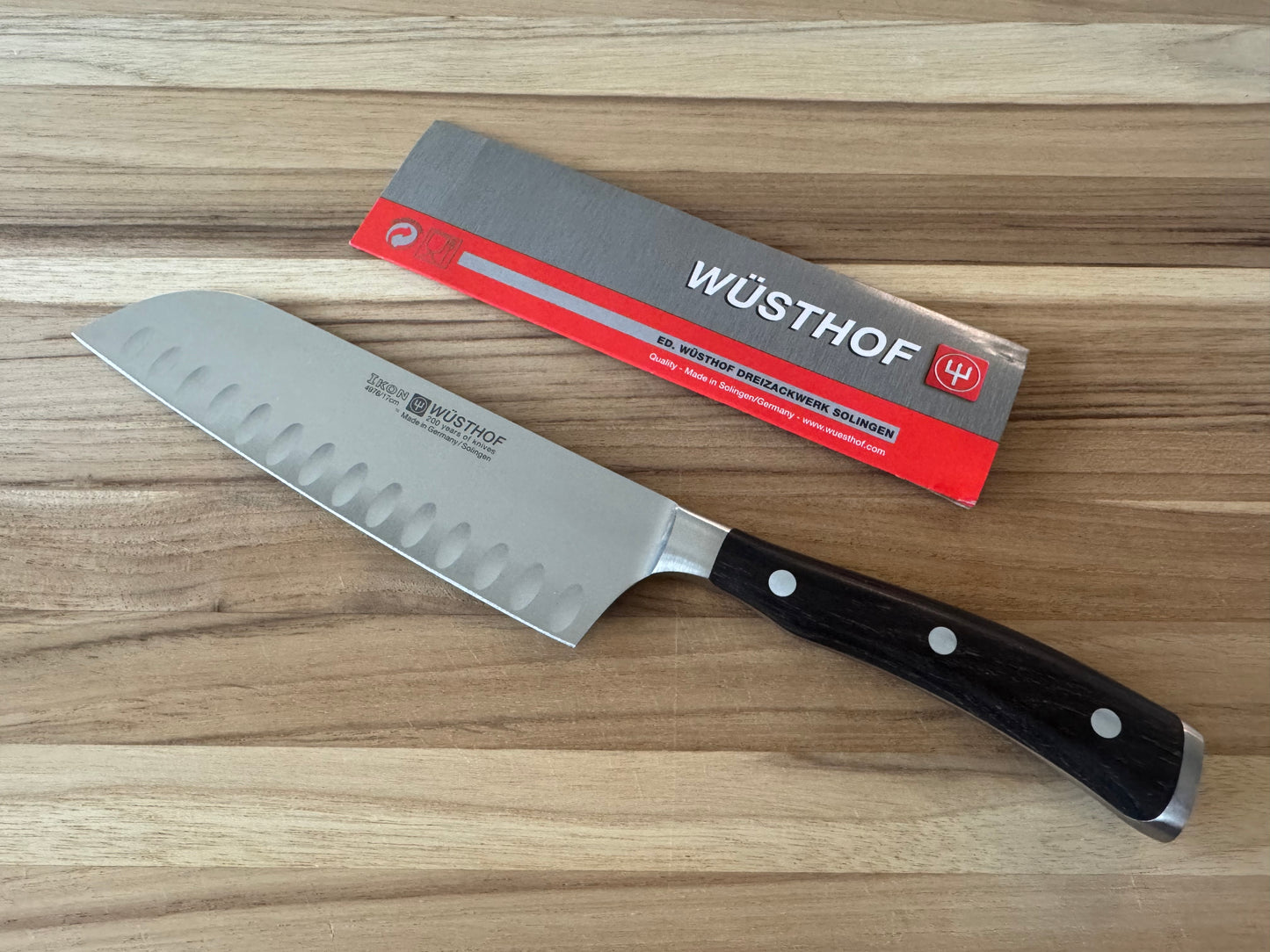 Wusthof Blackwood Ikon 7” HG Santoku Knife 4976/17cm