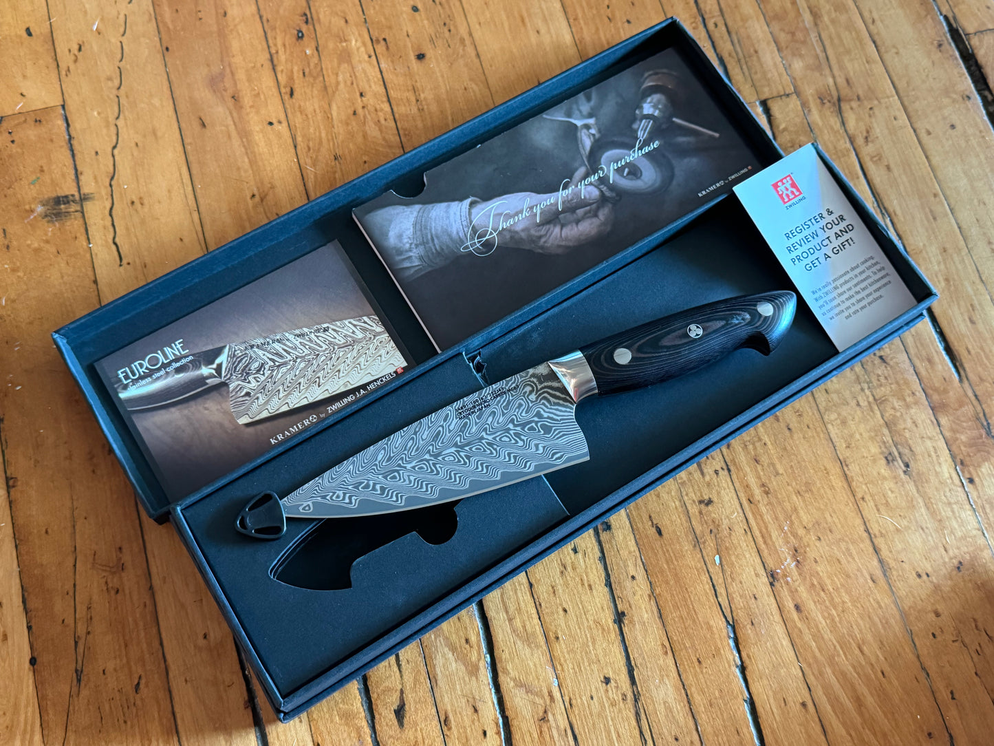 Zwilling Bob Kramer 6” Damascus Chef’s Knife