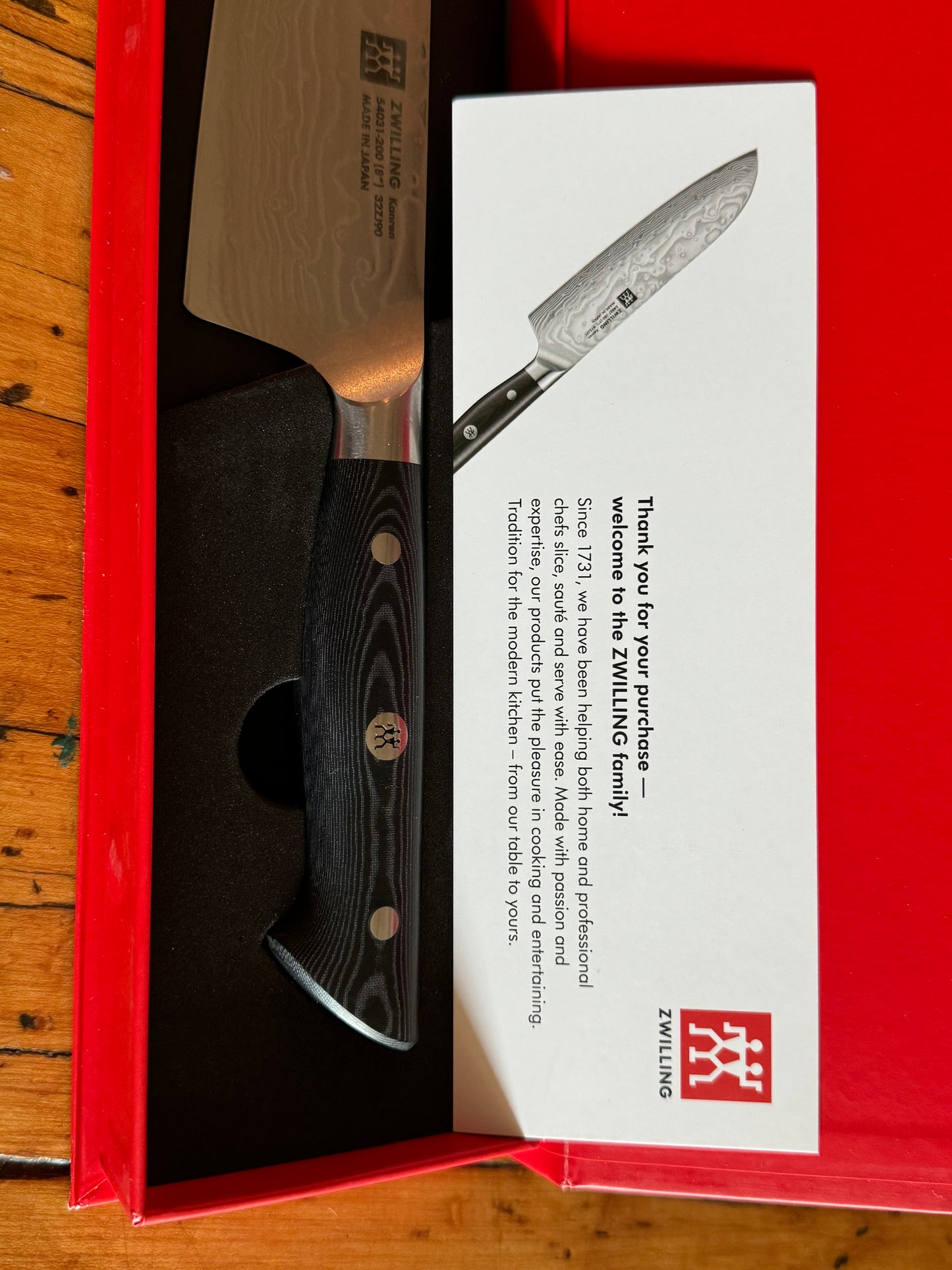 Zwilling Kanren 8” Chef’s Knife Made In Japan