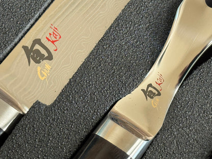 Shun Kaji 2pc Carving Knife + Fork Set - 8” Slicing Knife + 6.5” Fork