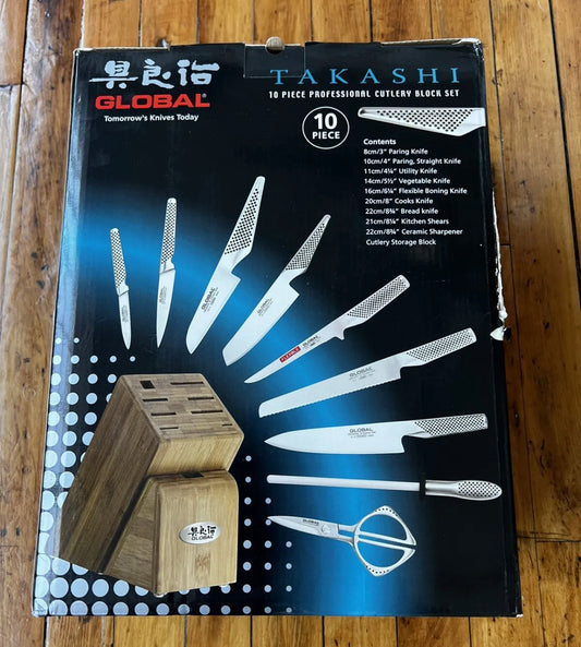 Global 10 Piece Takashi Knife Block Set
